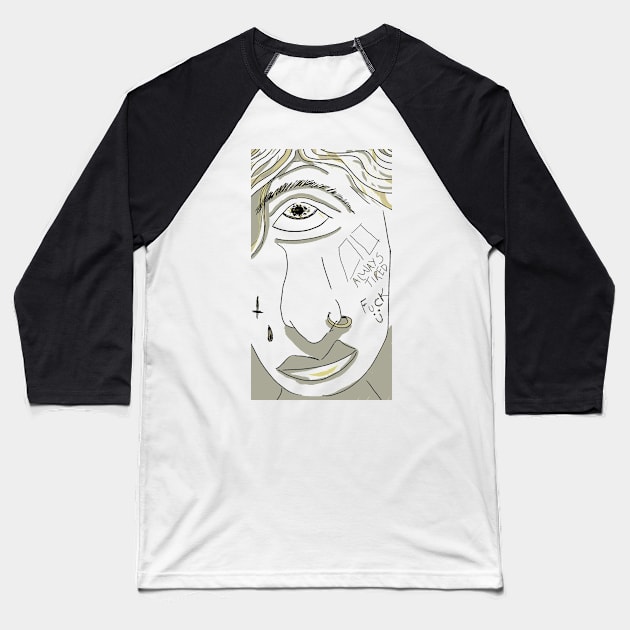 Cyclops Baseball T-Shirt by Fernance